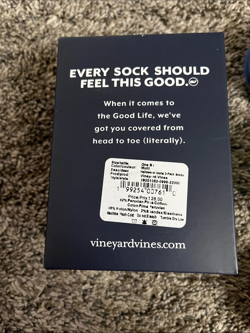 Vineyard Vines Navy & Black boys’. Novelty Sock 3-Pack with Dog & Whale Motifs.